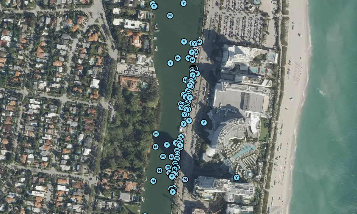 Satelite image of Fontainebleau Marina