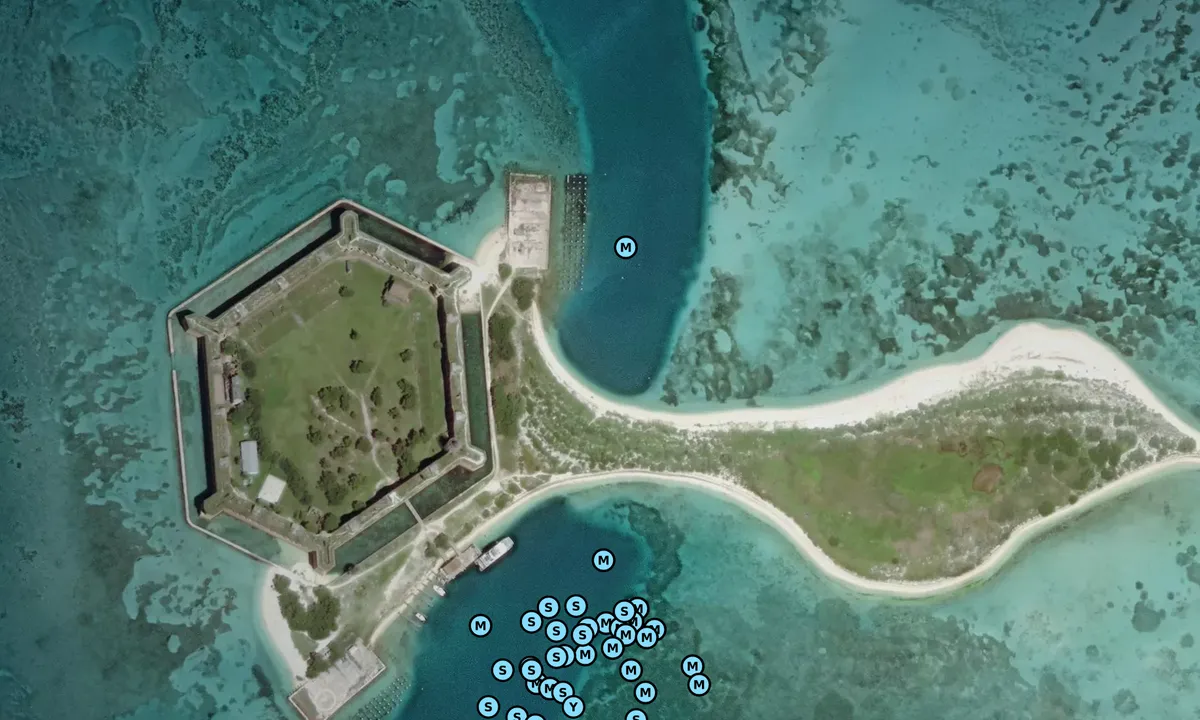 Satelite image of Fort Jefferson East