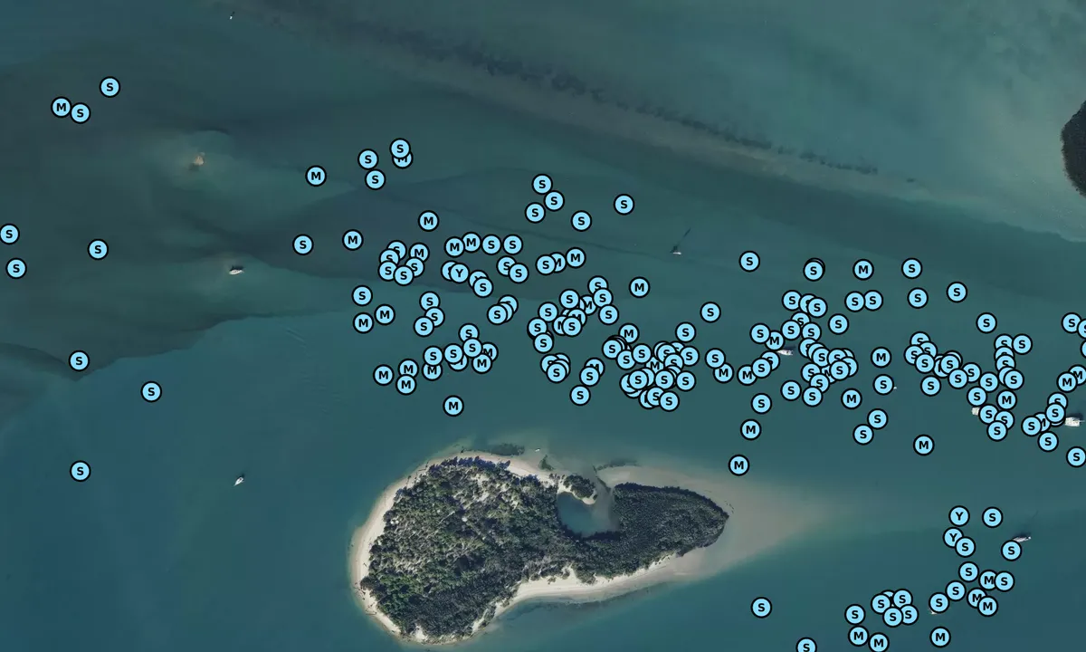 Satelite image of Fort Pierce Inlet Island North