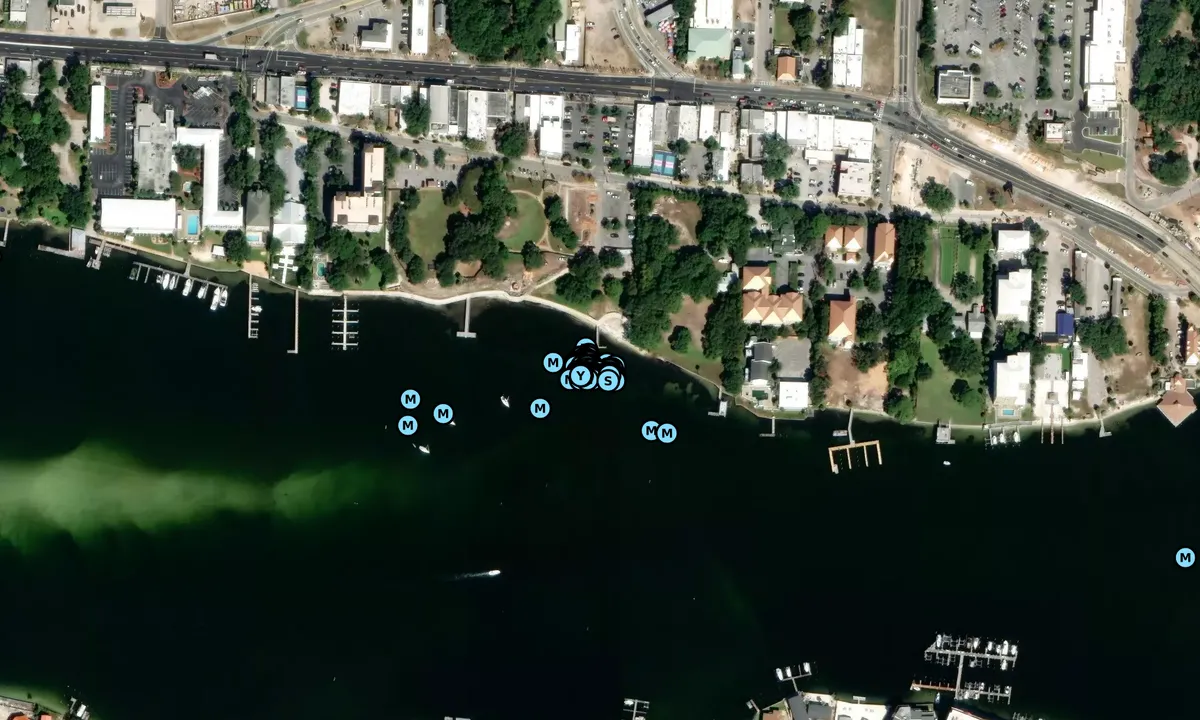 Satelite image of Fort Walton Beach City Dock