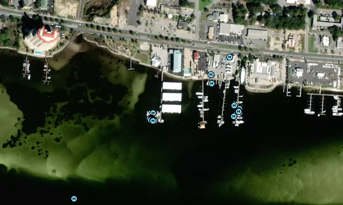 Satelite image of Fort Walton Yacht Basin