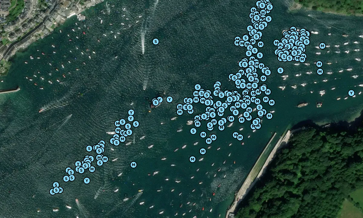 Satelite image of Fowey Harbour