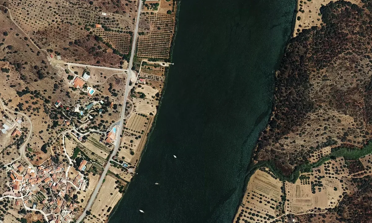 Flyfoto av Foz de Odeleite Anchorage