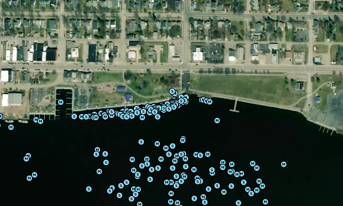 Satelite image of Frankfort Municipal Marina