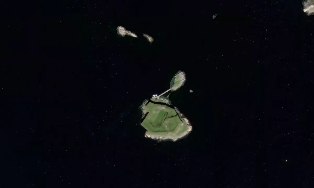 Satelite image of Fredriksholm festning