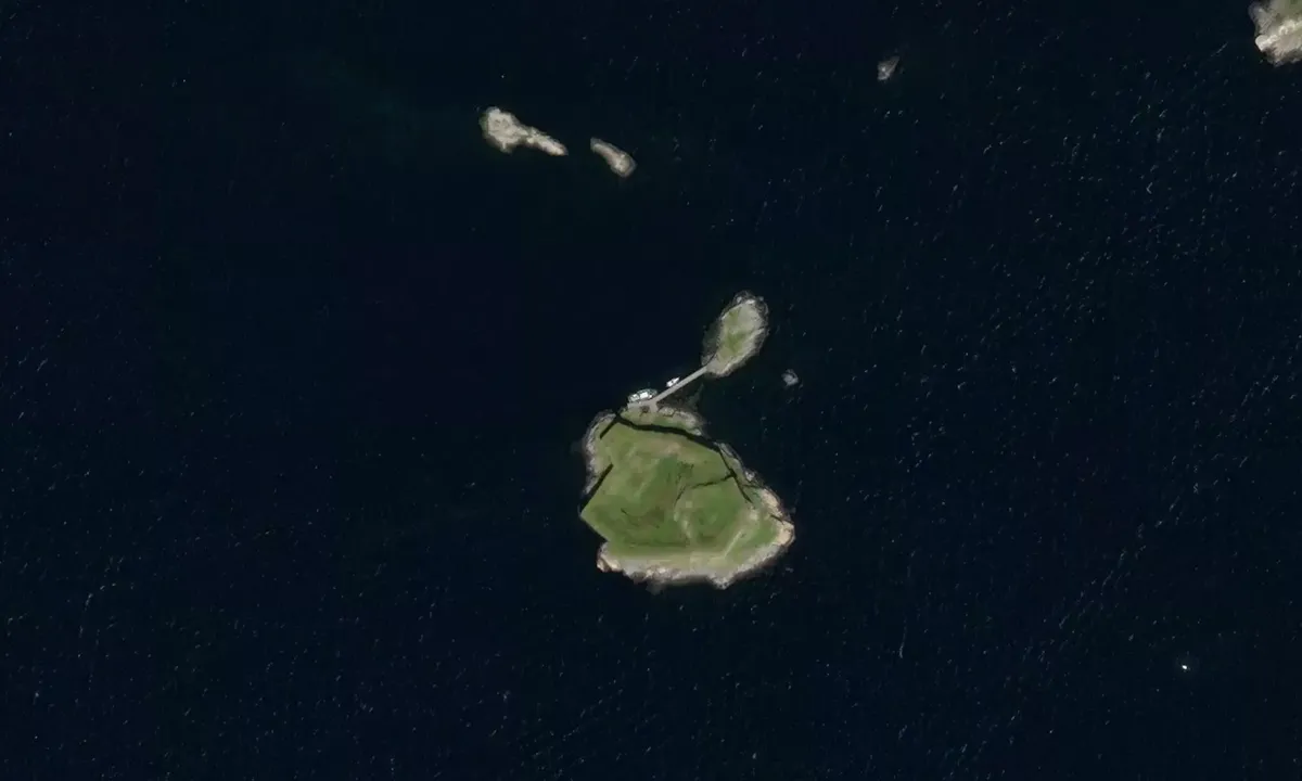 Satelite image of Fredriksholm festning