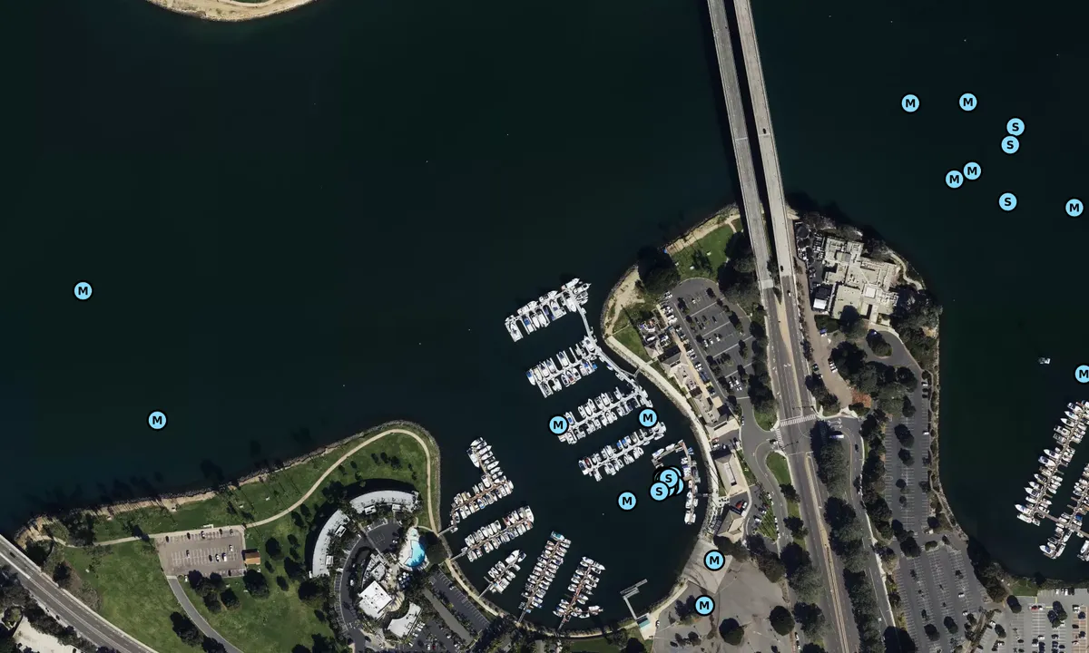 Satelite image of Freedom Boat Club of San Diego