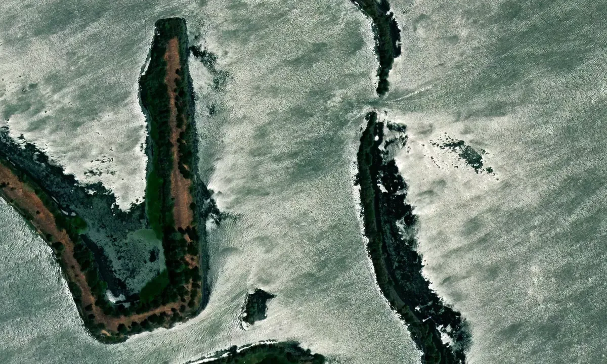 Satelite image of French Island - Shag Slough