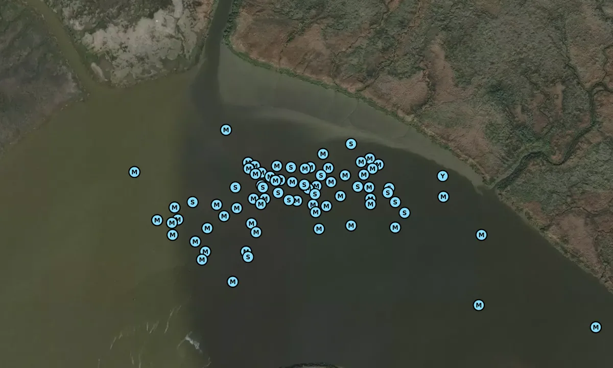 Satelite image of Fridaycap Creek