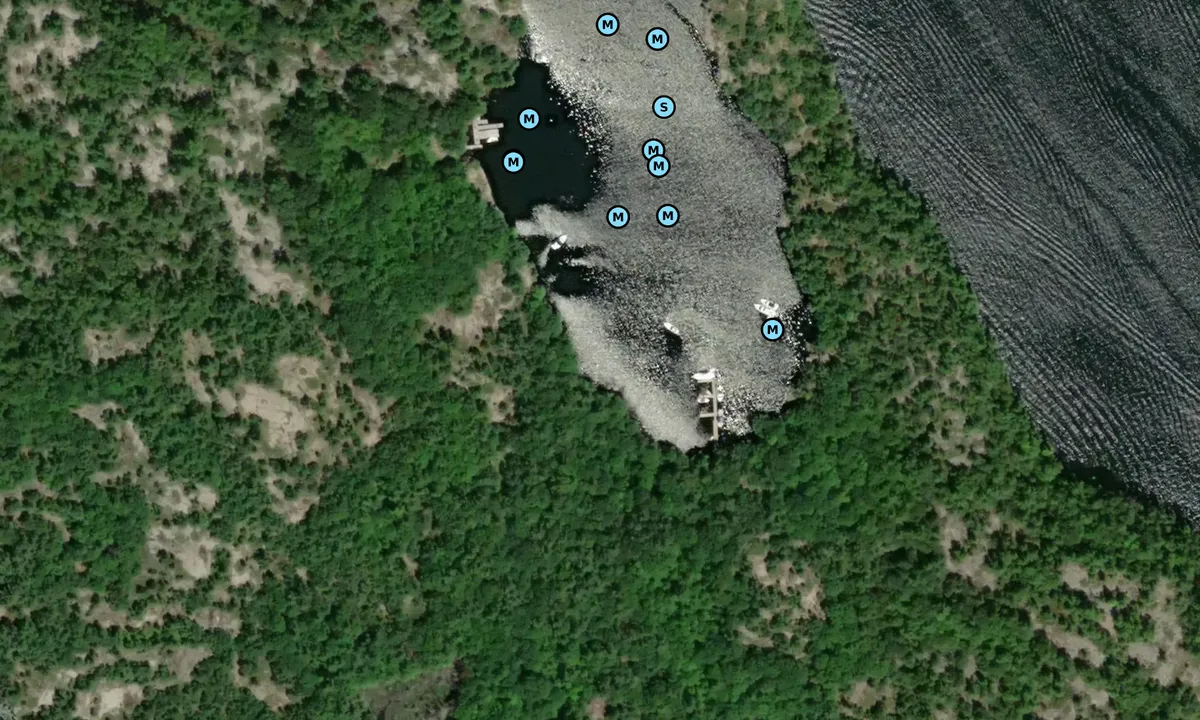 Satelite image of Frying Pan Bay