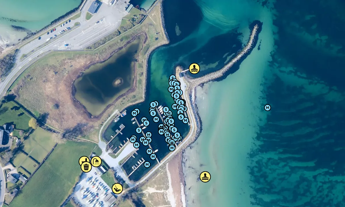 Satelite image of Fynshav Bådelaug