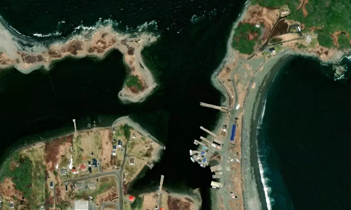 Satelite image of Gabarus Harbour