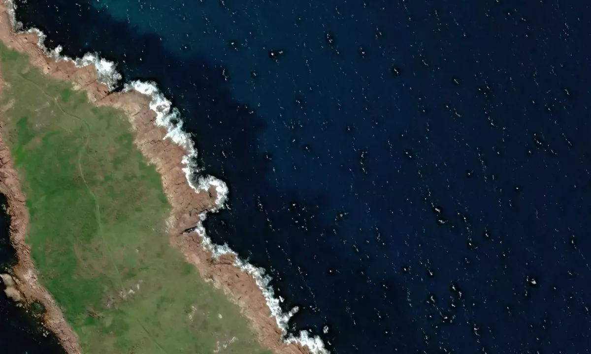 Satelite image of Gabo Island Northeast