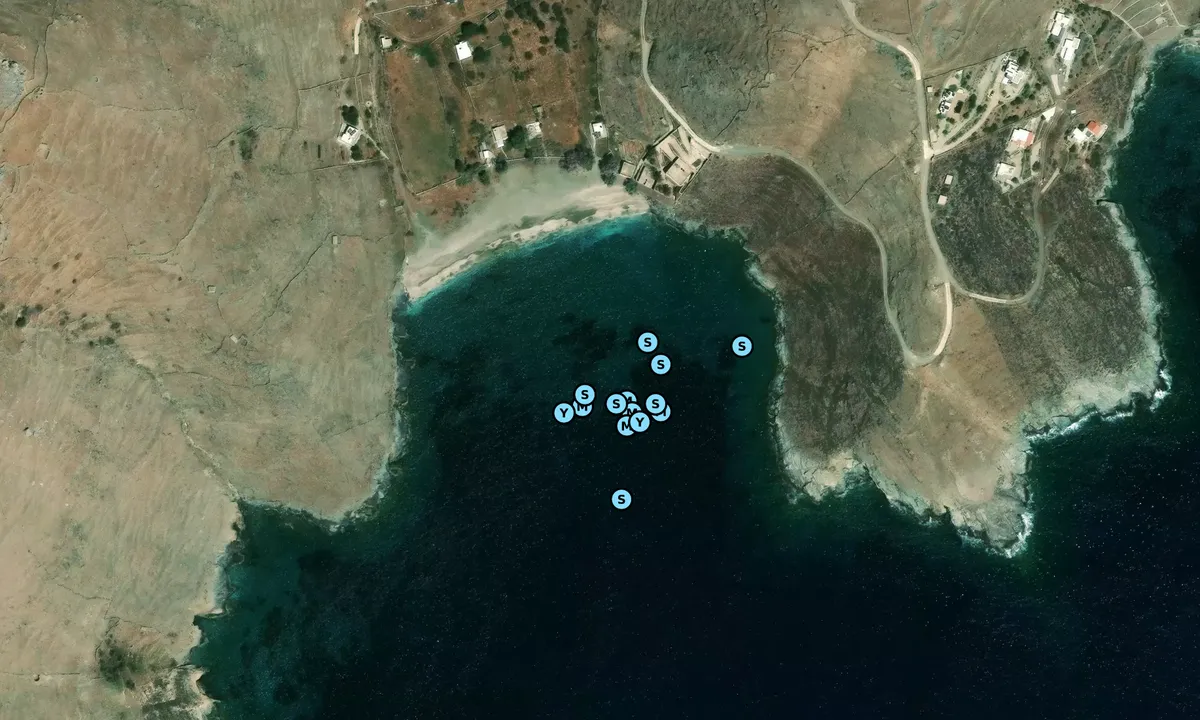 Satelite image of Gaidouromandra beach