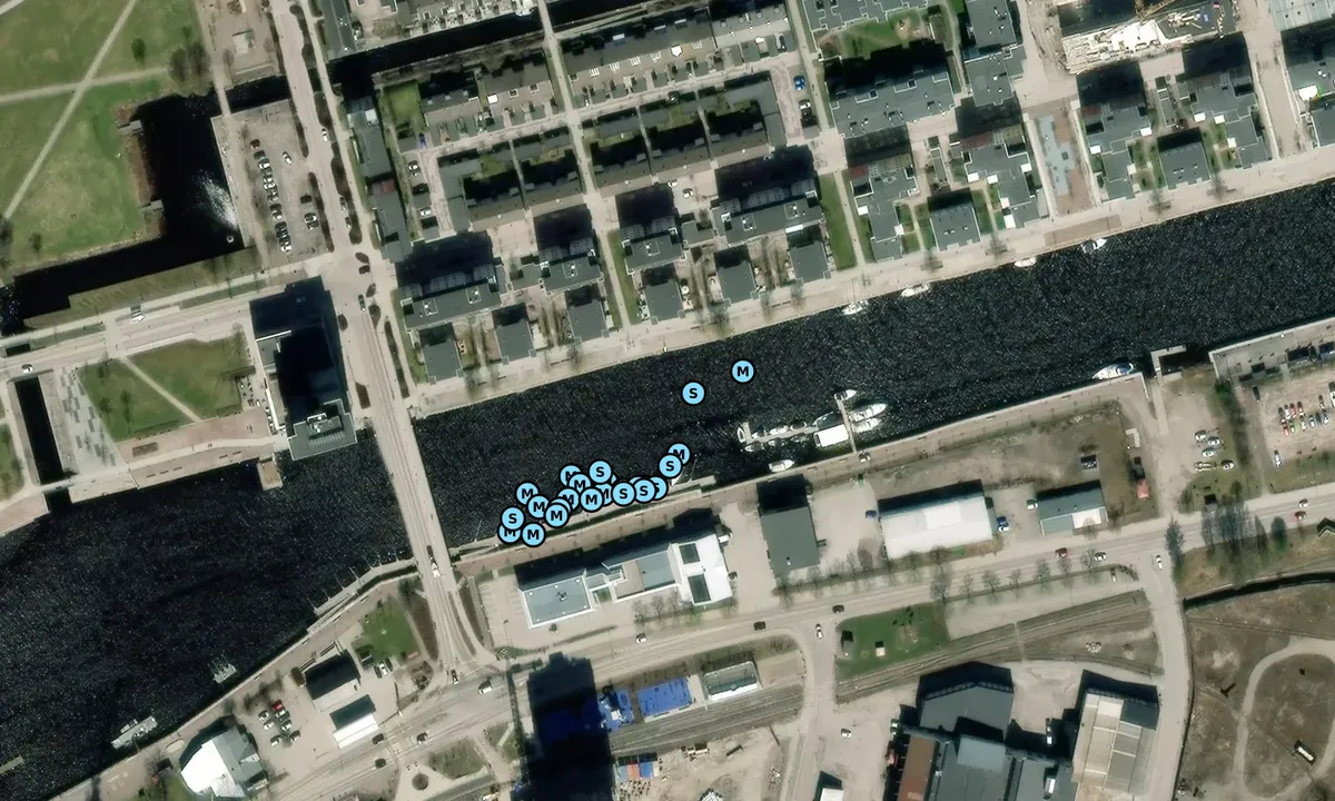 Satelite image of Gävle Gästhamn