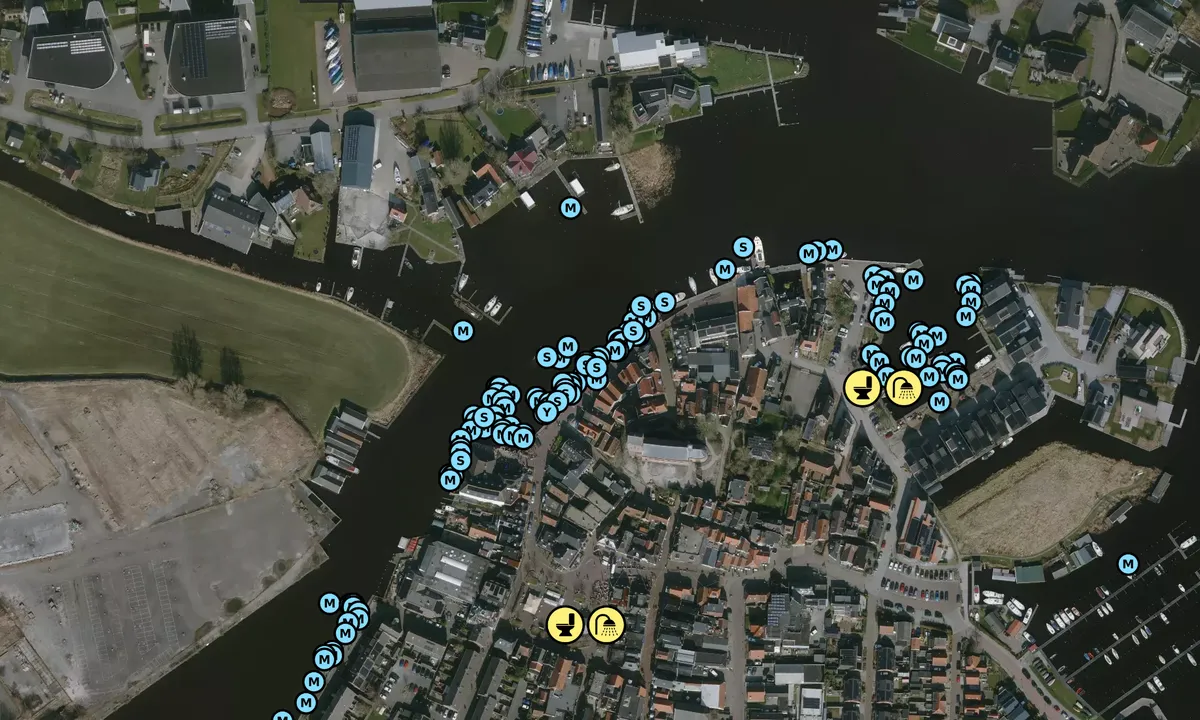 Satelite image of Gemeente kade Grou