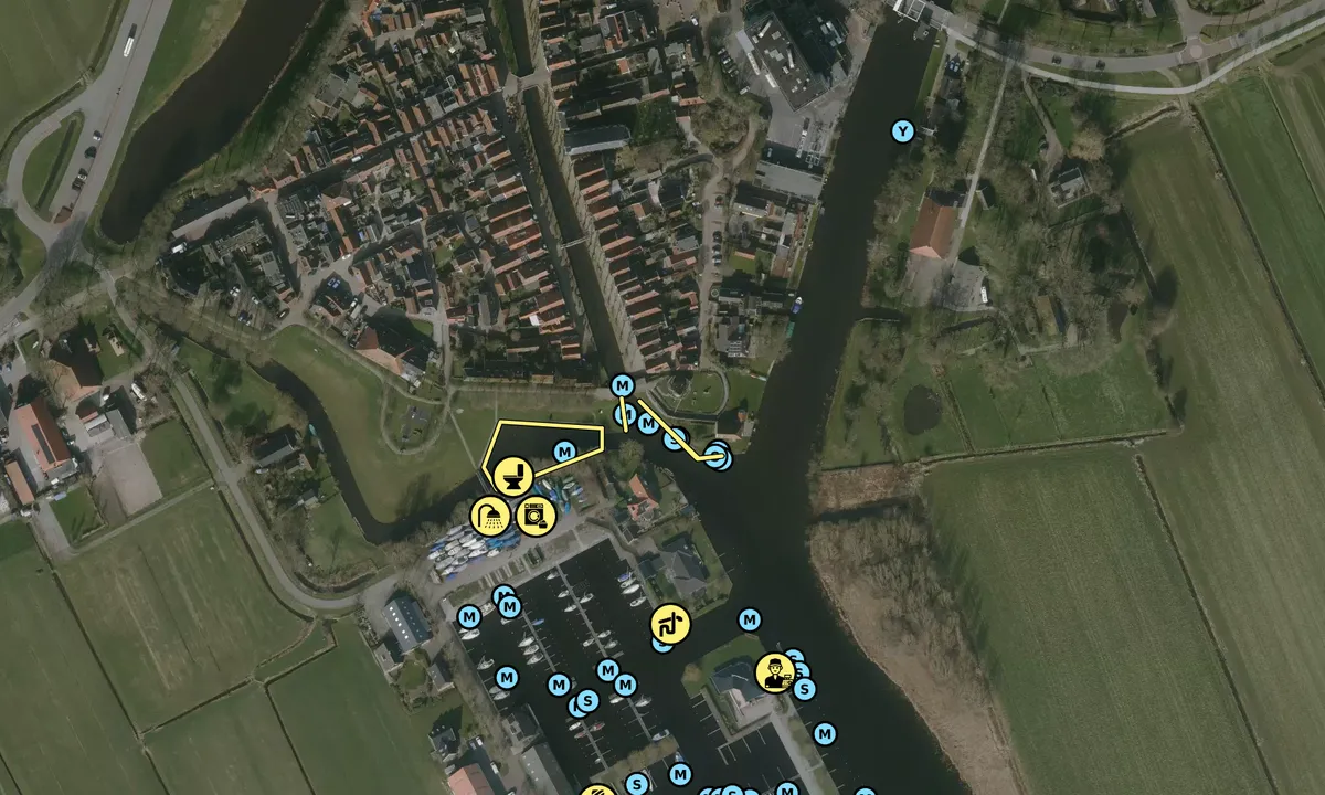 Satelite image of Gemeentehaven Sloten, locatie Bolwerk Zuid