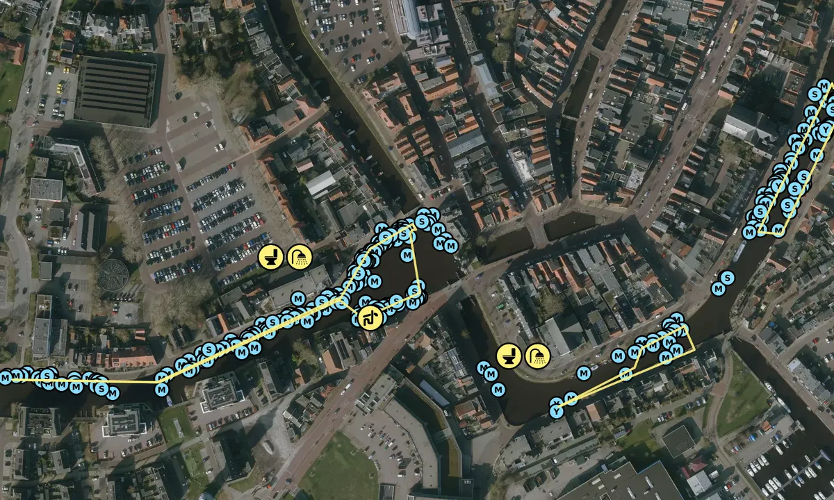 Satelite image of Gemeentehaven Sneek, locatie Waterpoort