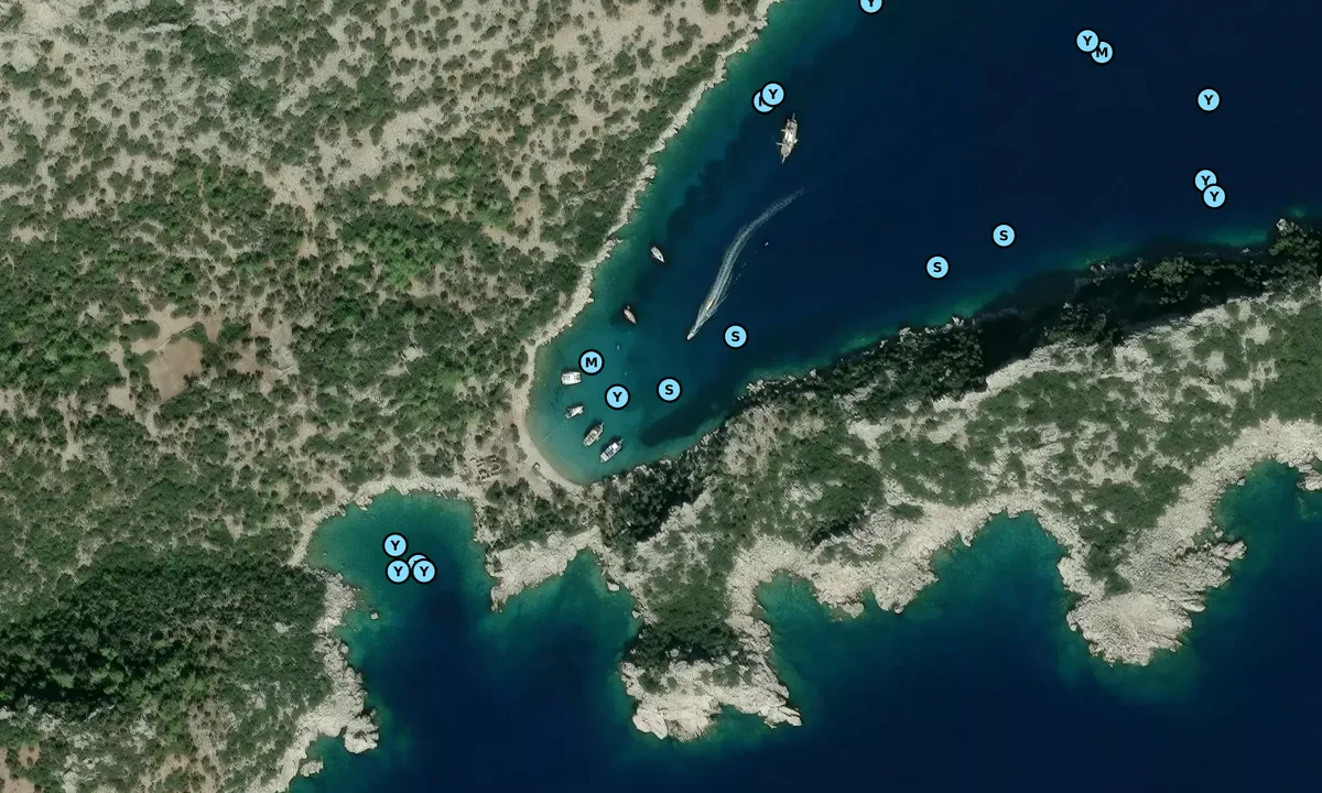 Satelite image of Gerbekse Cove