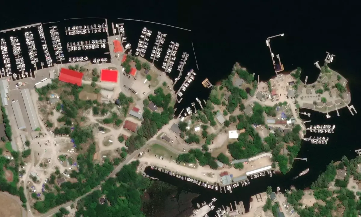 Satelite image of Gerry's Marina - Honey Harbour