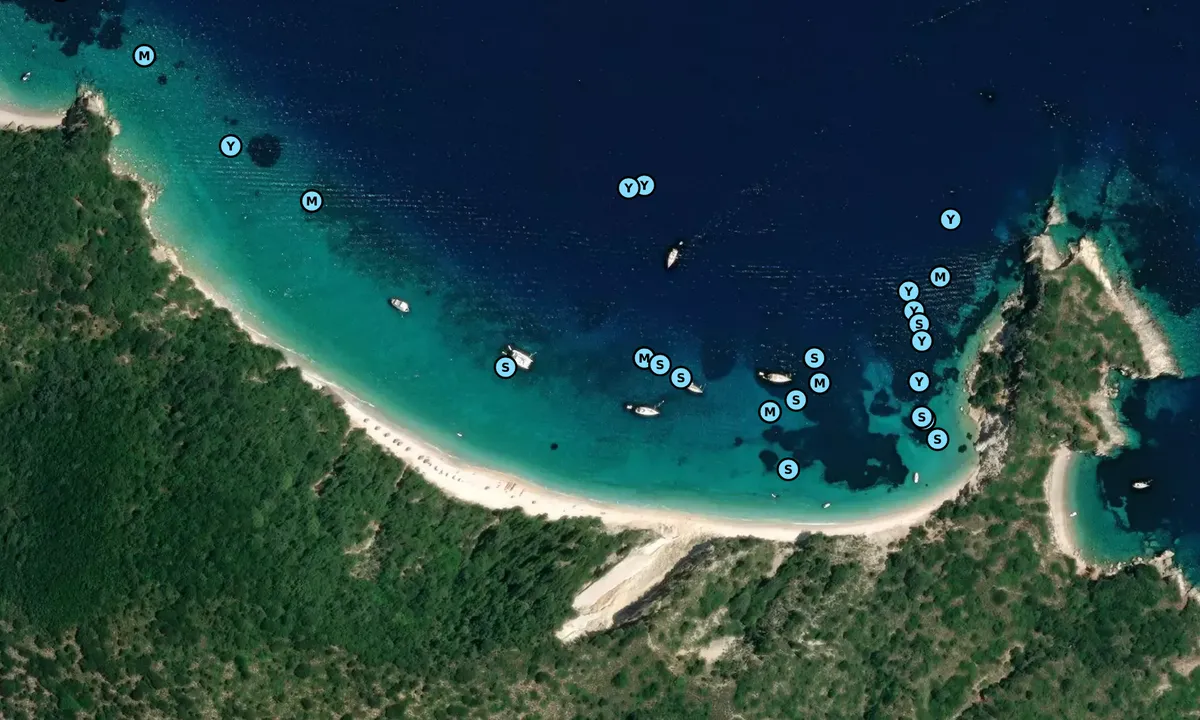 Satelite image of Gidaki beach