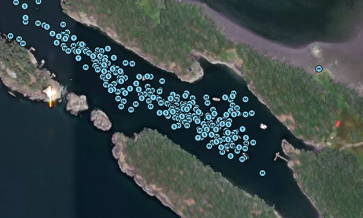Satelite image of Glenthorne Passage - Prevost Island