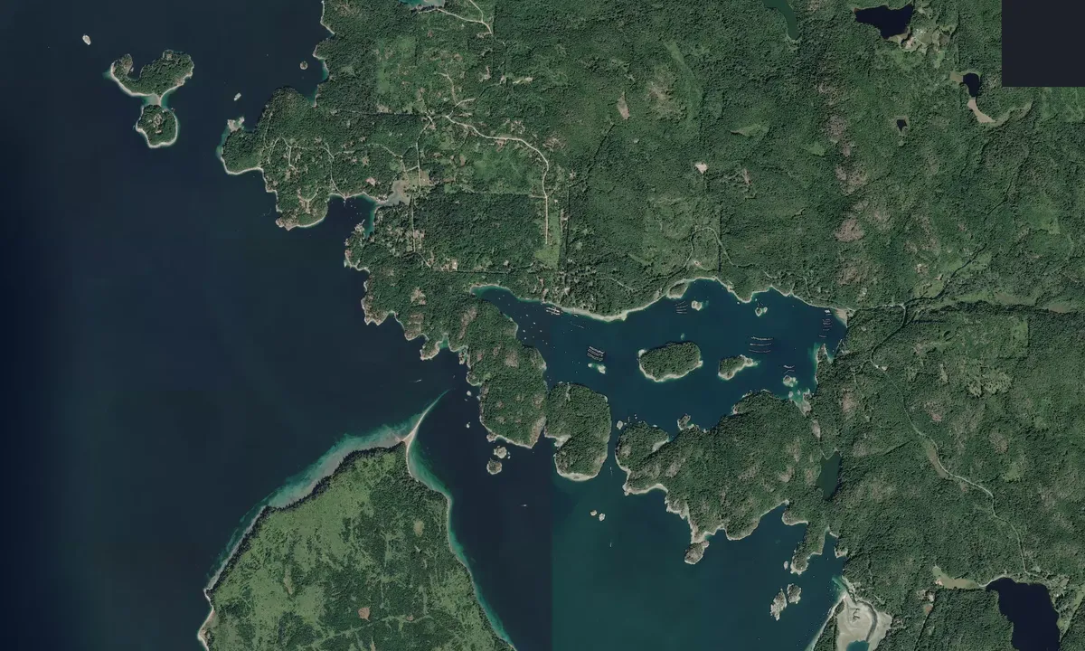 Flyfoto av Gorge Harbour