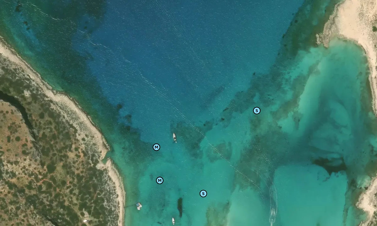 Satelite image of Gramvousa Balos Beach
