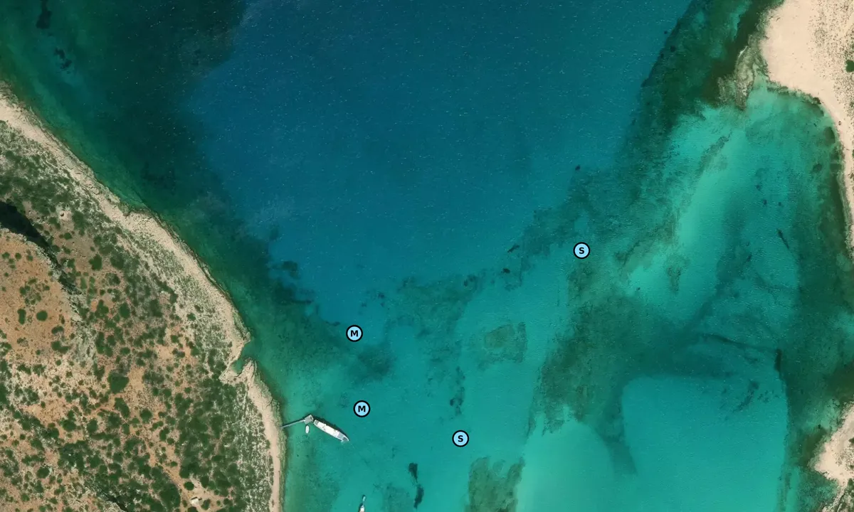 Satelite image of Gramvousa Balos Beach