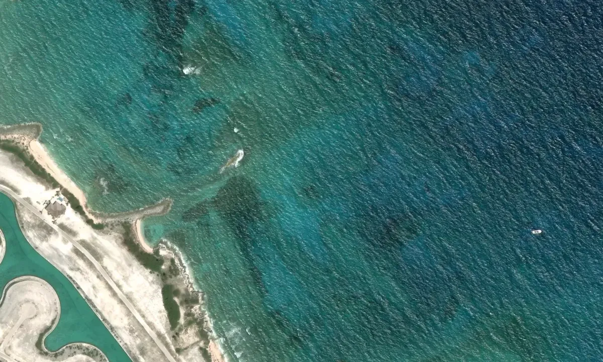 Satelite image of Grand Isle Resort Marina Entrance