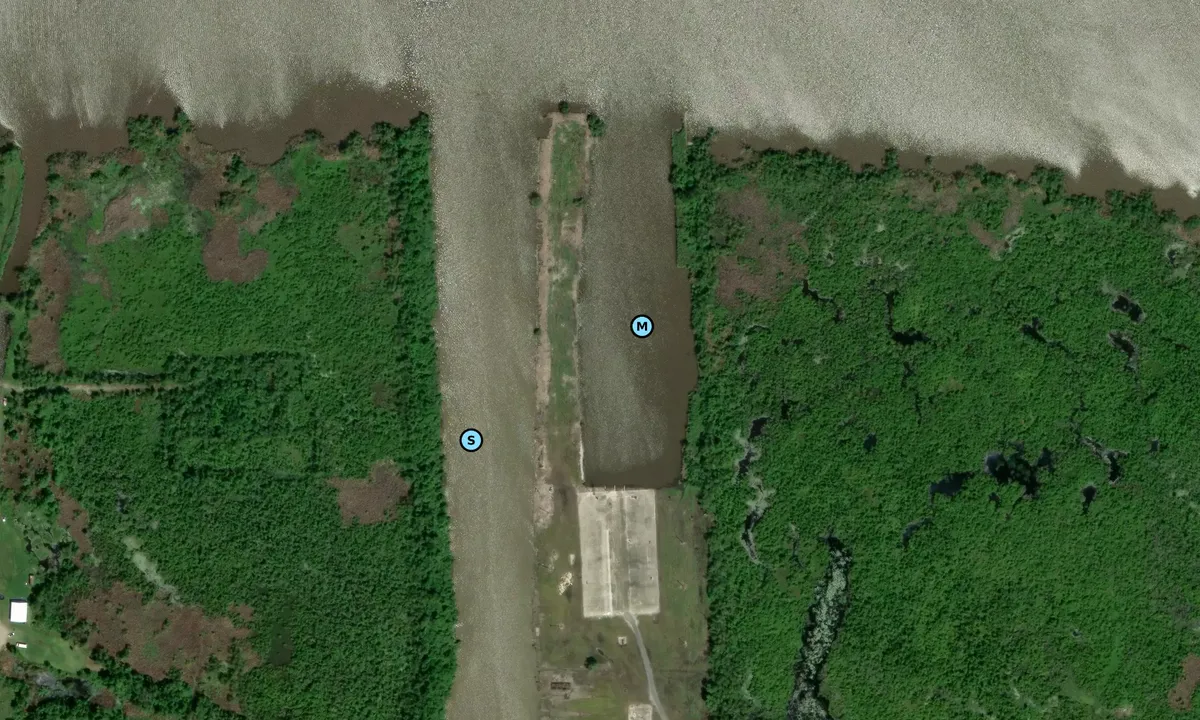 Satelite image of Grandbois Anchorage