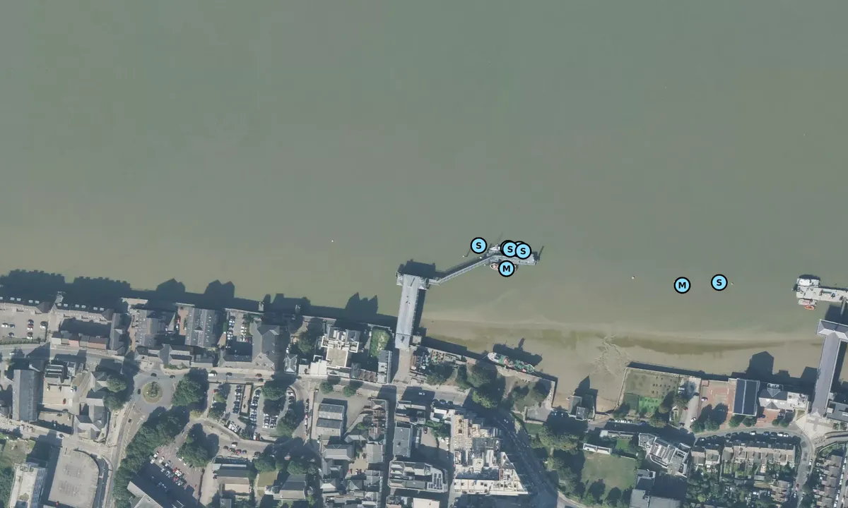 Satelite image of Gravesend Town Pier