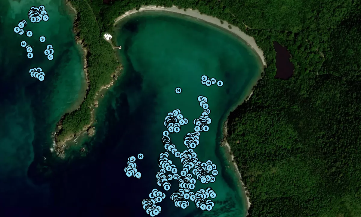 Satelite image of Great Lameshur Bay