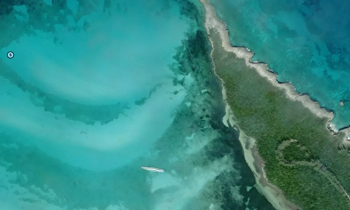 Satelite image of Great Stirrup Cay