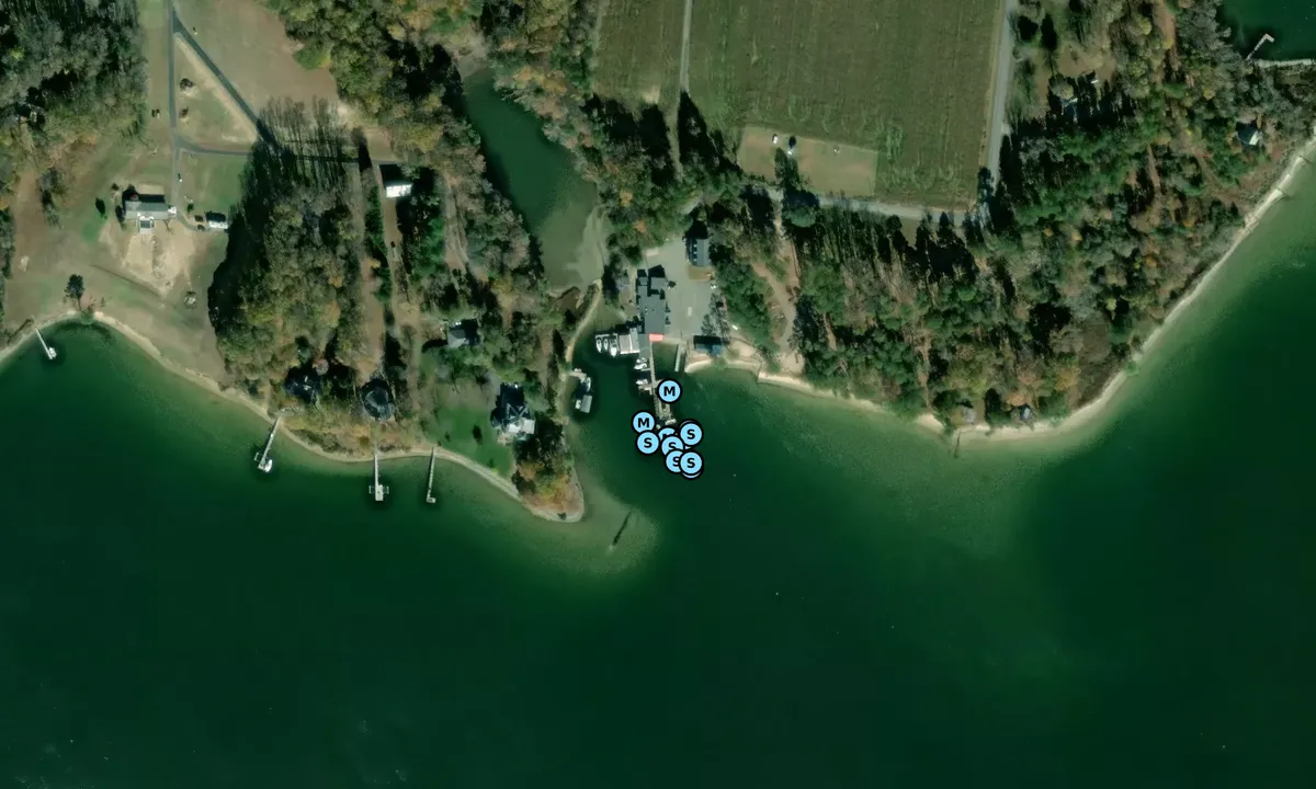 Satelite image of Great Wicomico River Marina
