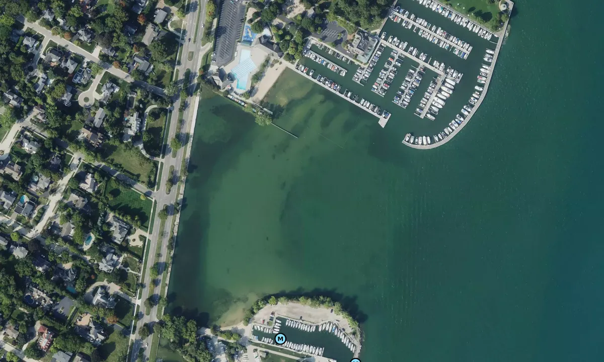 Satelite image of Grosse Pointe Farms