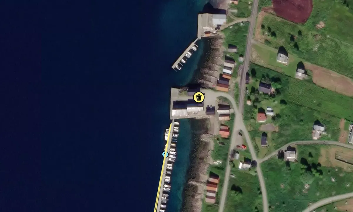 Satelite image of Grøtavær Båtforening