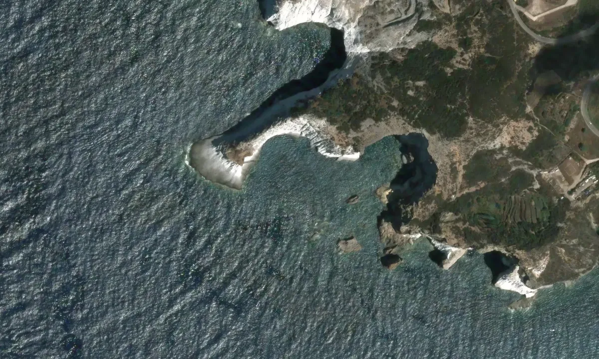 Satelite image of Grotta Bianca