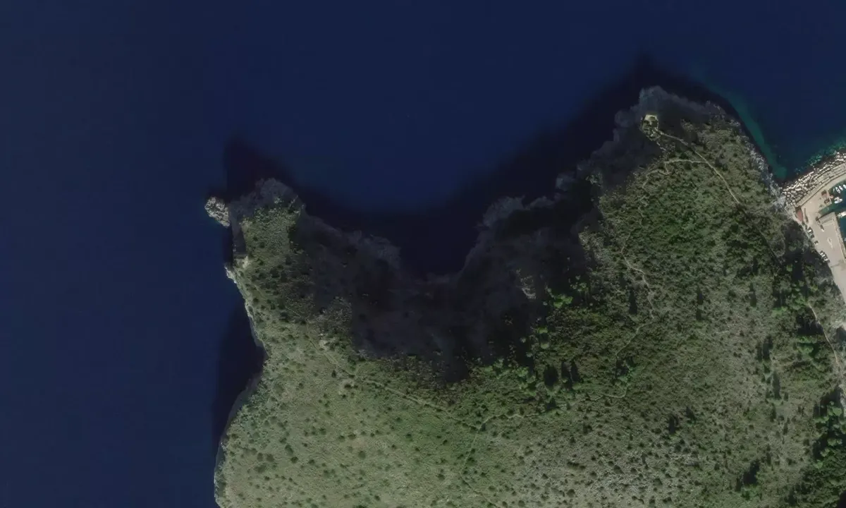 Satelite image of Grotta Blu