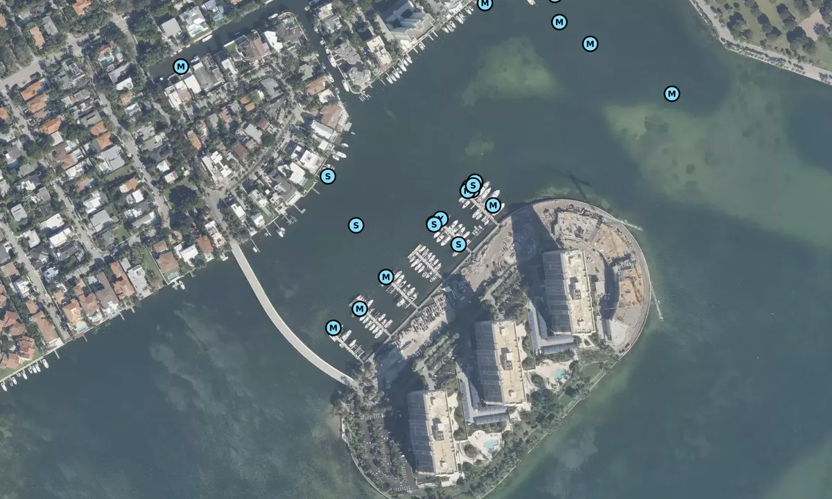 Satelite image of Grove Isle Marina