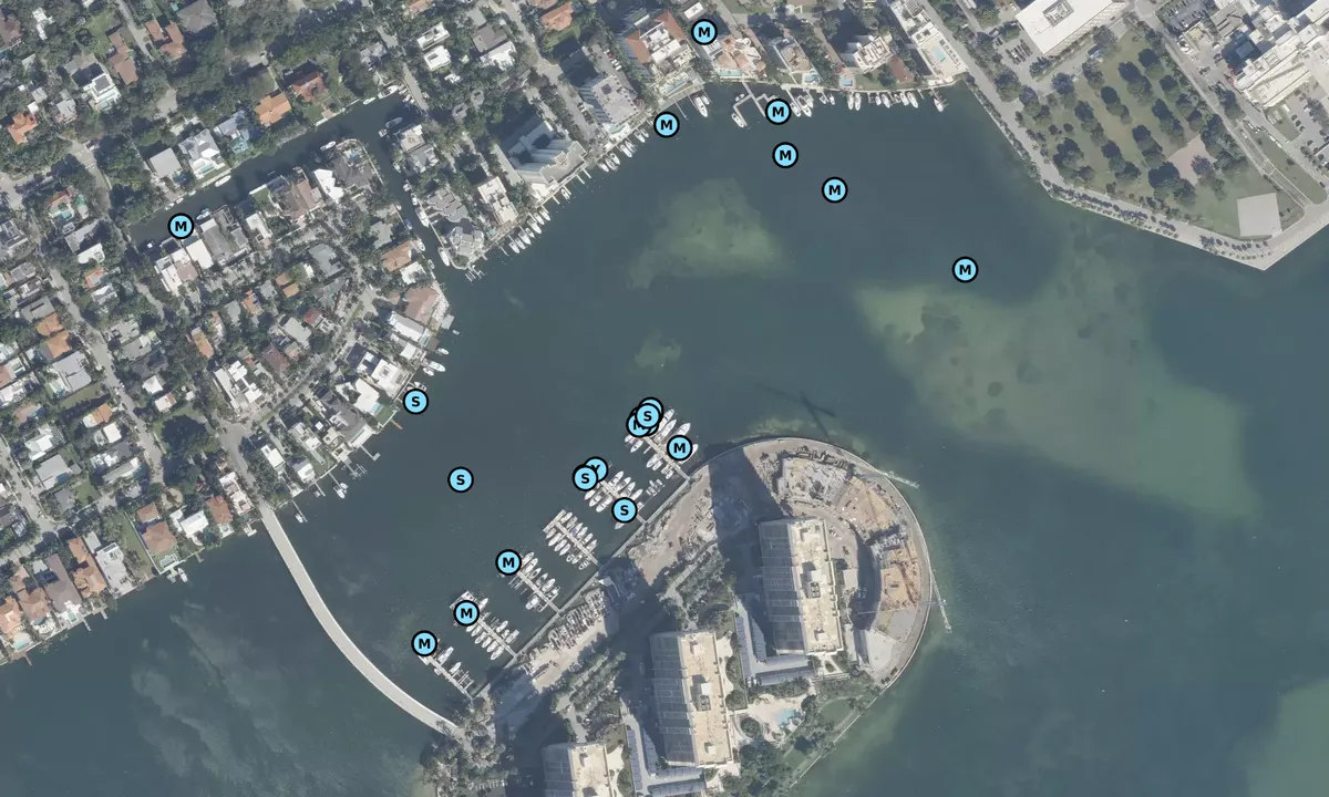 Satelite image of Grove Isle Marina - Miami