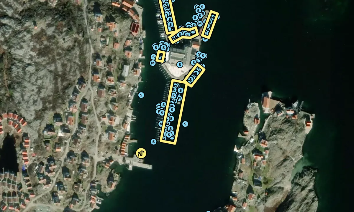Satelite image of Gullholmens Gästhamn