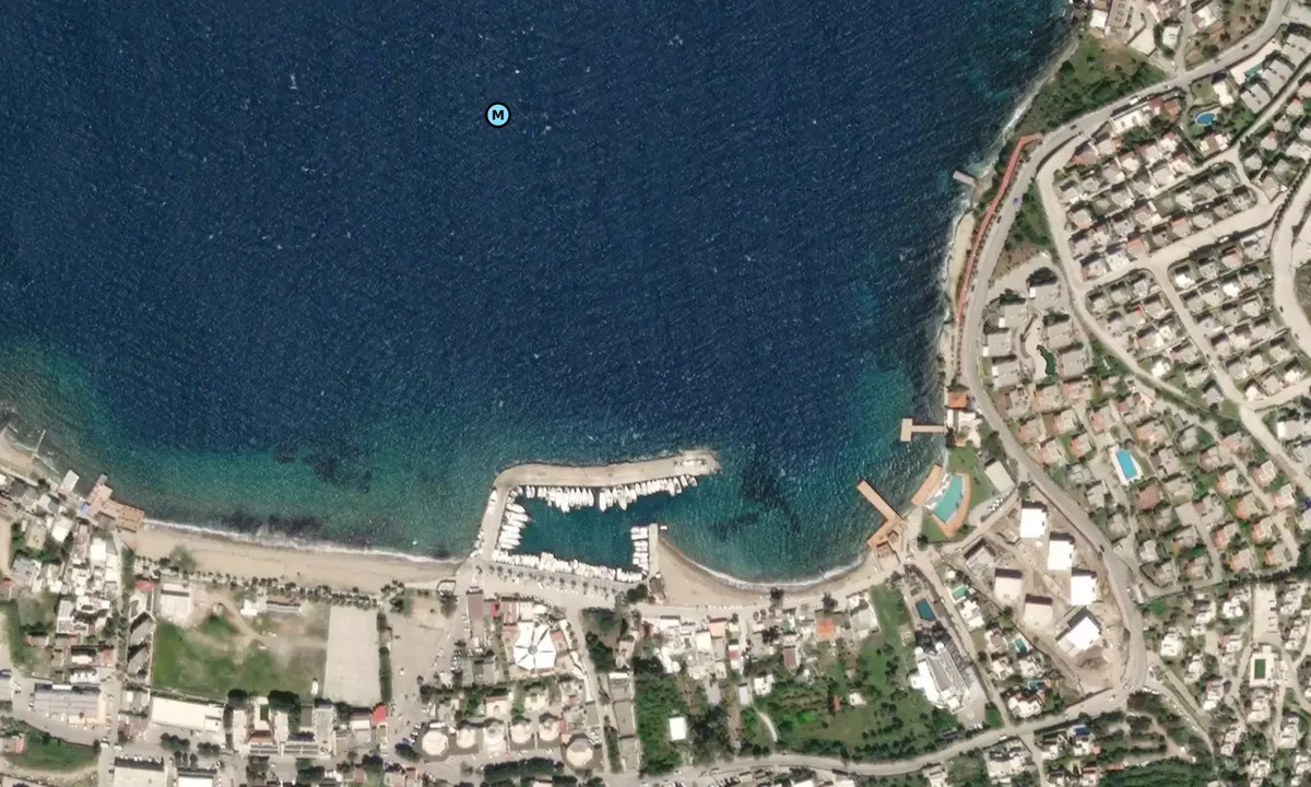 Satelite image of Gundogan Municipality Harbour