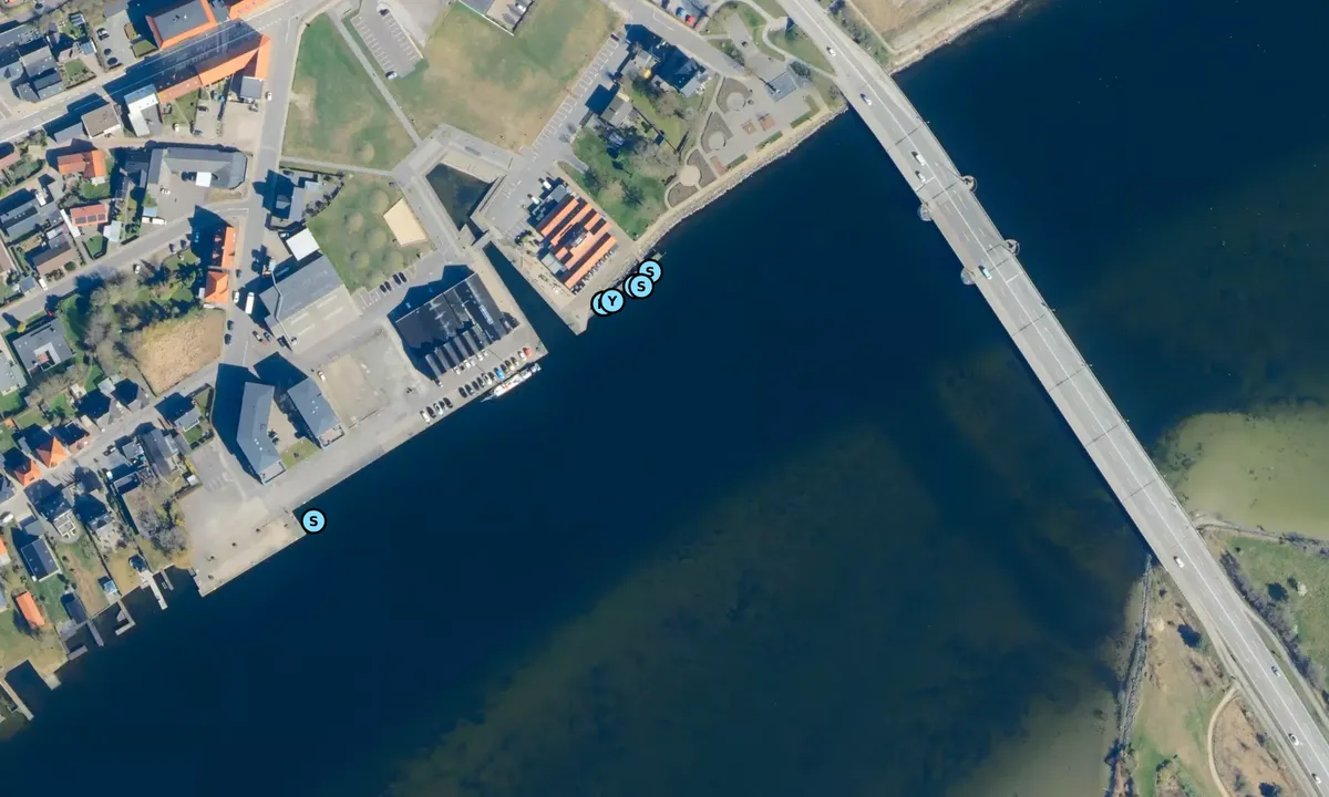Satelite image of Hadsund "Andersens bro"