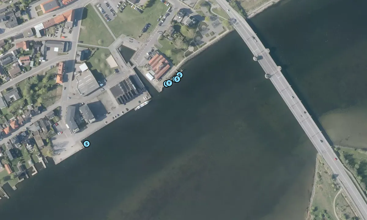 Satelite image of Hadsund "Andersens bro"