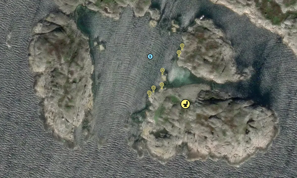 Satelite image of Håkallene, Grimstad