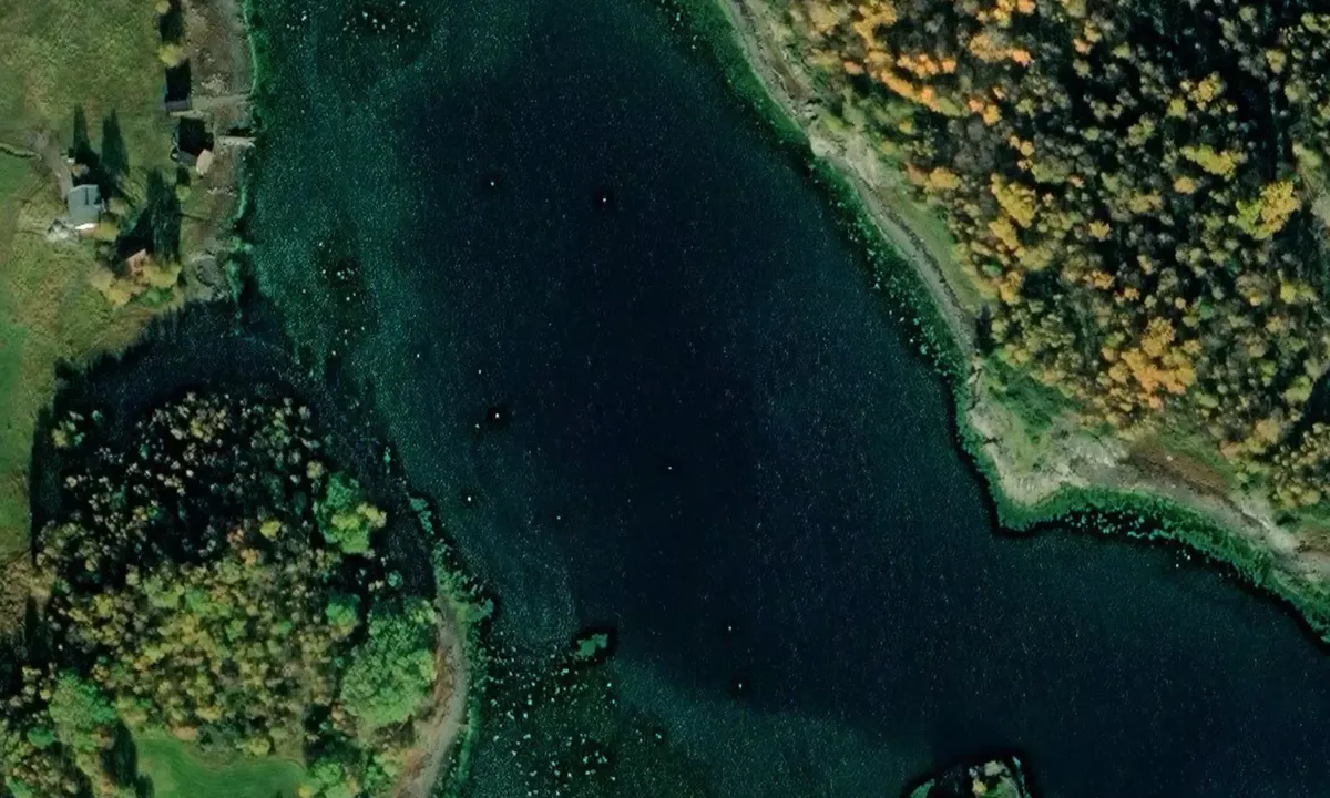 Satelite image of Hakvågsosen