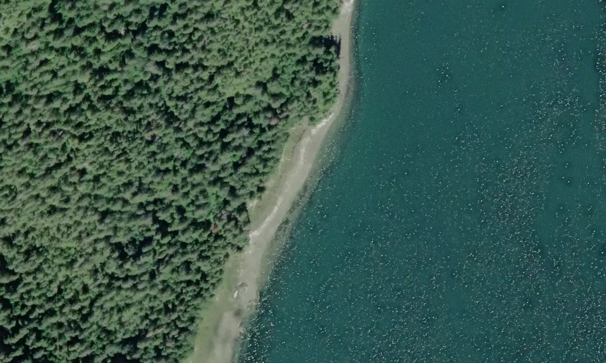 Satelite image of Halibut Bay - West
