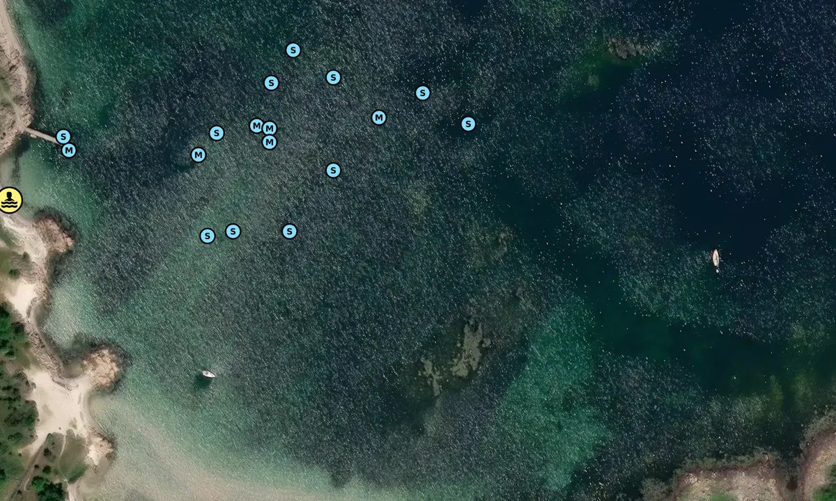 Satelite image of Hallands Väderö øst bukt