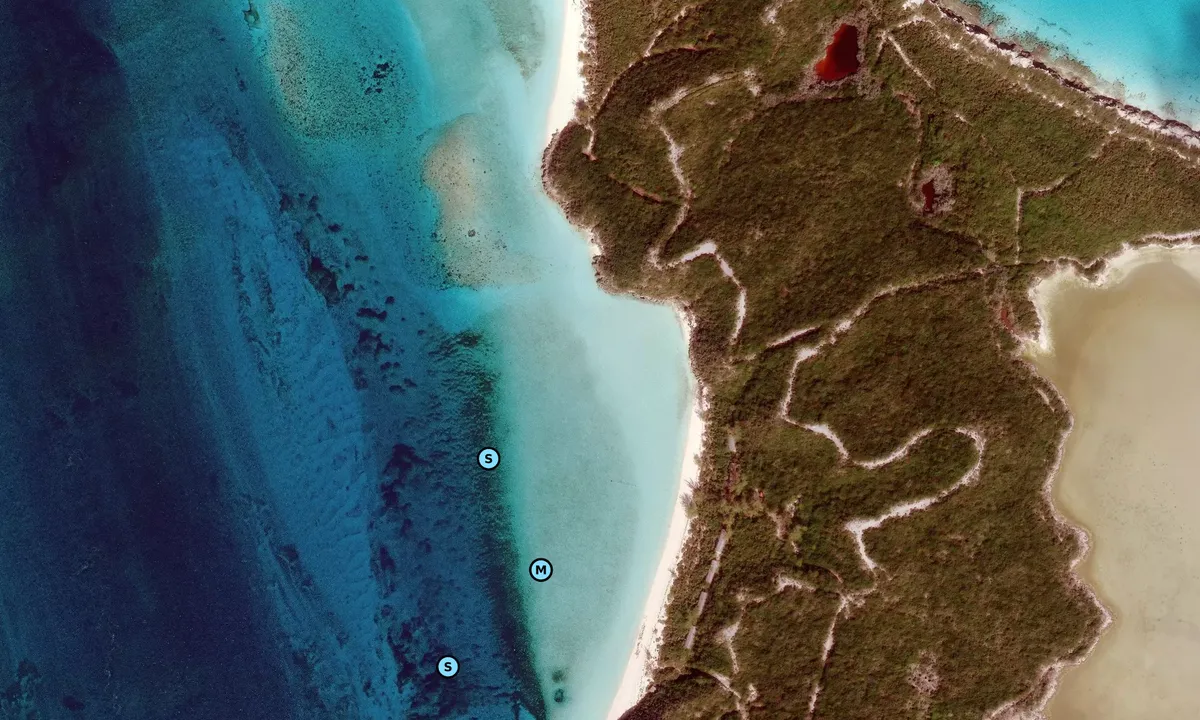 Satelite image of Halls Pond Cay NW